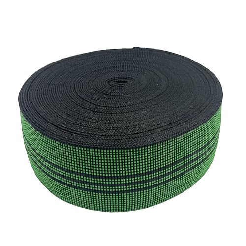 Cinta elástica de látex para tapicería, reparación de muebles, modificación, sofá, silla, sofá, repuesto de material (verde, 20 m)