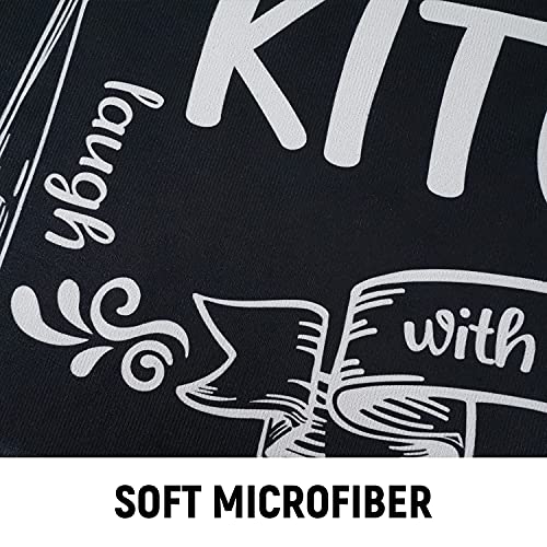 Xsinufn 2 Piece Kitchen Rug Set Non-Slip Black Rubber Backing Mat Throw Rug For Kitchen Doormat Runner Rug Set, Kitchen Sink, Kitchen Decor Motto Design(Eat Live Laugh 17"X48"+17"X30") #TOP7