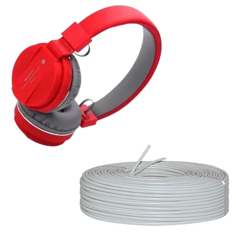 Cospex Combo Pack of 2 Items - Comfortable On-Ear Bluetooth Wireless Headphone, 3 core Round Copper Wires and Cables 1mm for Domestic and Industrial Electric Connections 25 Feet-image-49