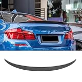 KHK F10 Rear Spoiler, Carbon Fiber Pattern Rear Trunk Spoiler Wings, ABS Material MP Style Rear Spoiler Wing Lid Fits for 2010-2016 BMW 5-Series F10 / F10 M5 Sedan