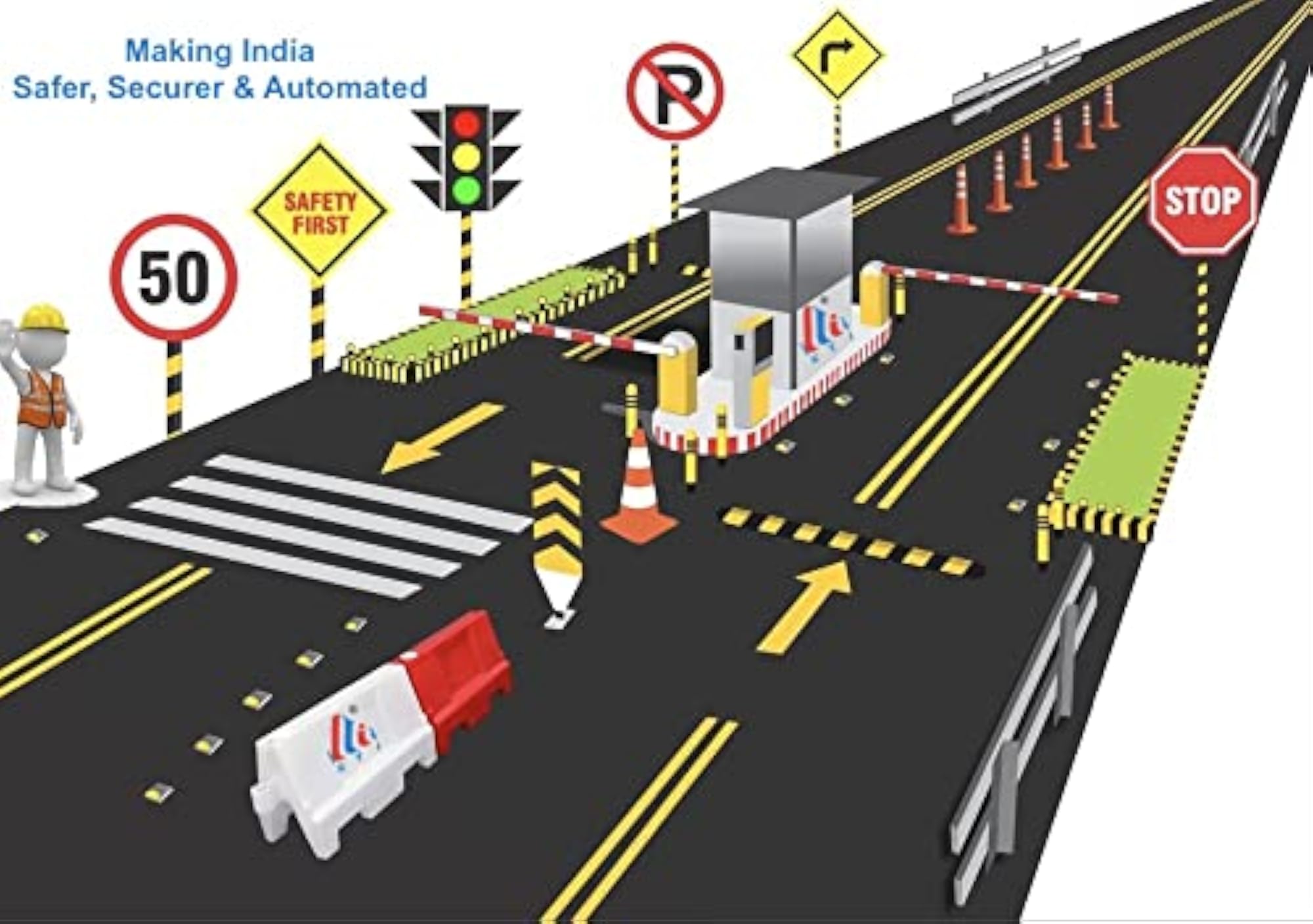 Speed Breaker Pack of 20 Pieces, Road Safety Solution