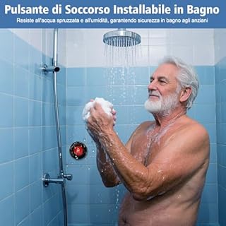 ChunHee Pulsante di Emergenza WiFi per Anziani Bracciale di Emergenza Sistema di Allarme di Emergenza per Anziani Pazienti Disabili (Supporto solo 2.4GHz Wi-Fi) (Plug-in (con orologio 2-1))