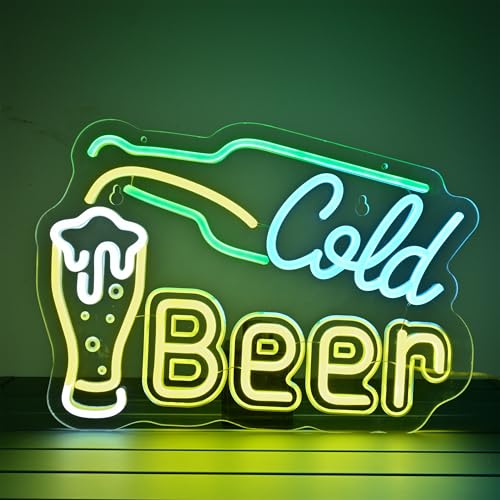 Amazon | CNBEYOUNG ビールネオンサインライト お酒 Cold Beer 居酒屋