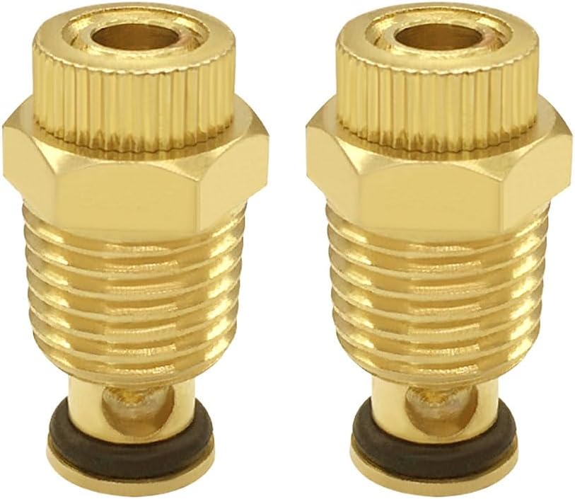 2PCS Brass 1/4'' NPT Male Air Compressor Drain Valve Tank Drain Cock Valve