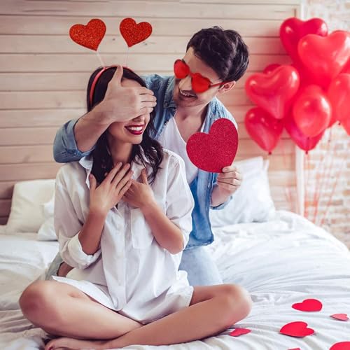 Valentines Day Heart Headbands and Heart Shape Sunglasses for Halloween Holiday Wedding Birthday Party Costume Accessory - Image 6