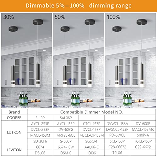 Liangmh Modern Pendant Light Kitchen Fixture Dimmable Led Black Mini Pendant Lighting Fo Kitchen Island Bedroom Bedside Table Small Pendant Lights (3-Pack) #TOP2