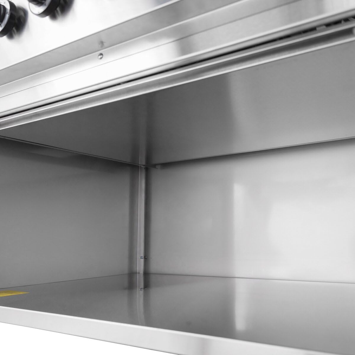 GastroHero Cuisinière à gaz 4 brûleurs 28,8 kW en acier inoxydable sur pied ouvert sous montage ECO série professionnelle cuisinière à gaz gastronomie