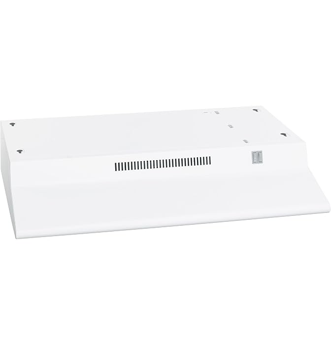 GE Under Cabinet Range Hood | 30-Inch Kitchen Exhaust Fan with 2 Speeds, Cooktop Lighting & Included Filter | Kitchen Essentials | Top or Rear Exhaust Capability | Non-Vented | 170 CFM | White