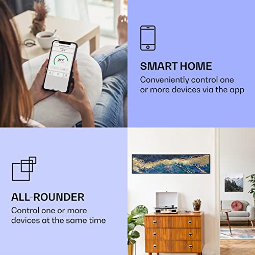 Klarstein Air Art Smart Infrarotheizung, Infrarot Heizung mit Fernbedienung & App- Steuerung, Infrarotheizung mit Thermostat, Elektrische Heizung zur Wandmontage, CO2- freie Elektroheizung, Heizung 700W-2