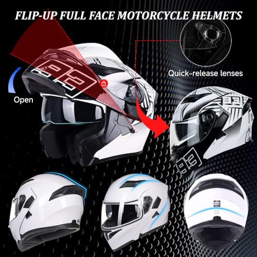 Casco abatible con bluetooth integrado que elimina el ruido e incomodidad 4