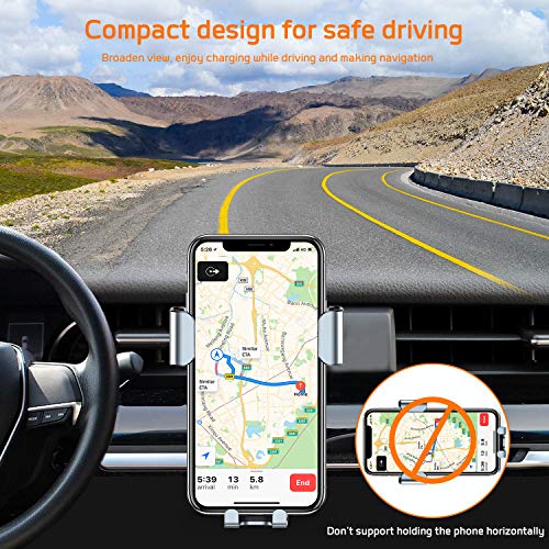 VANMASS Wireless Car Charger Mount, Automatic Clamping Gravity Sensor Car Phone Mount, 10W 7.5W Qi Fast Charging Air Vent Phone Holder Compatible with S10 S9 Note 10 9, Phone 11 Pro Max Xs XR X 8
