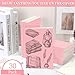 Thenshop 30 Pcs A5 Kraft Notebooks Blank Journal Bulk Unlined Paper Sketchbooks Composition Notebooks 60 Pages 8.3 x 5.5 Inch for Students Office School Back to School Supplies(Pink)