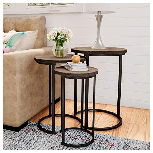 Modern Set of 3 Nesting Side Tables