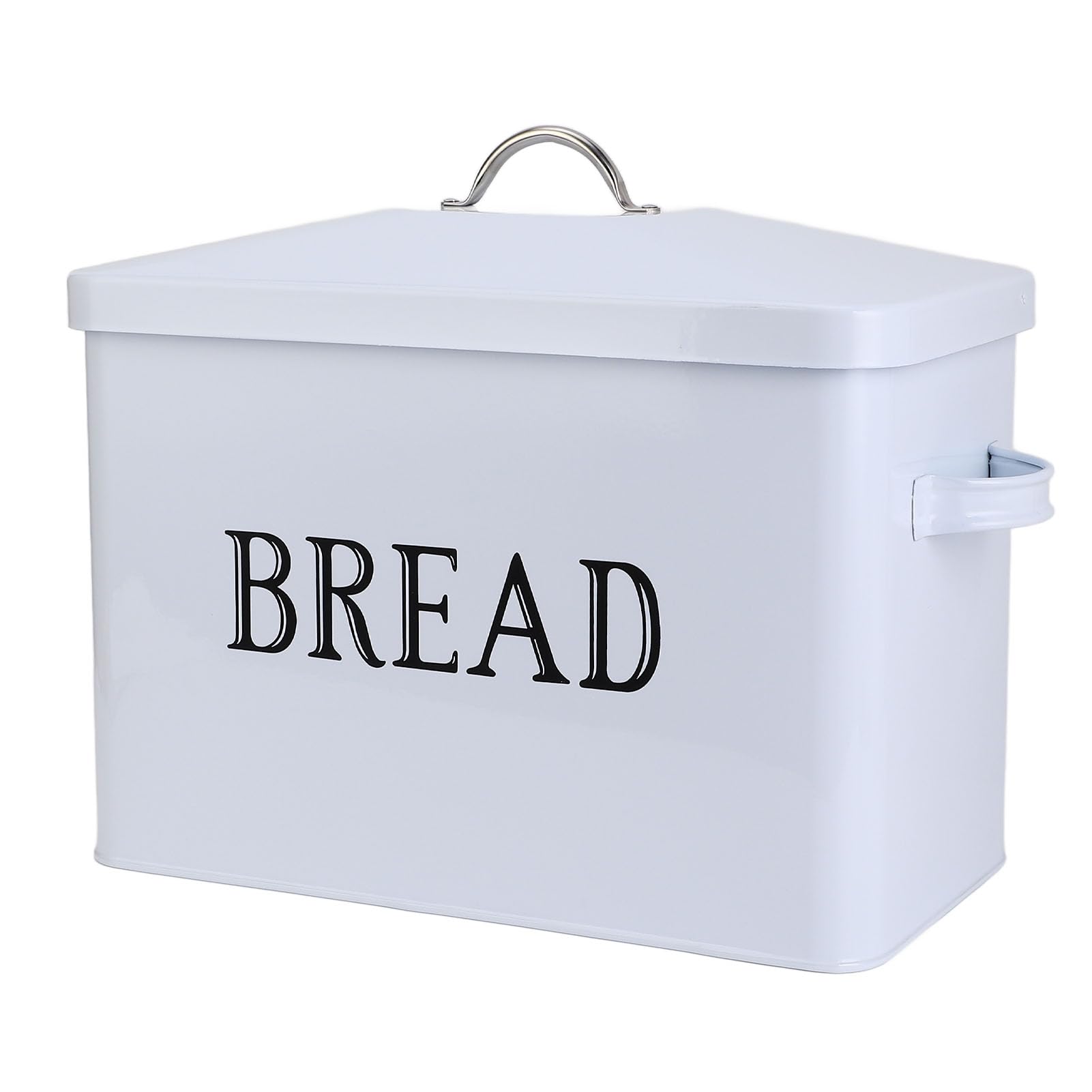 Pyhodi Extra Large Schwarzbrotkiste mit Deckel, Metallbrot -Lagerbehälter für Bauernhaus Küchenarbeitsplatte, Ausgezeichnete Versiegelte Eisen -Retro -Brot -Lagerbehälter für den