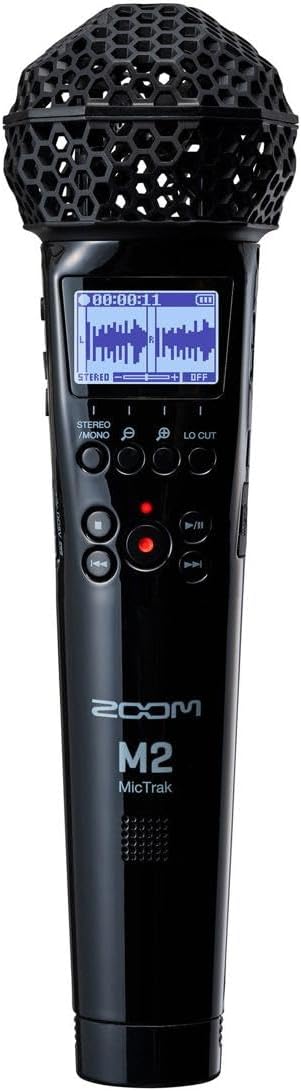 Zoom M2 MicTrak with 32-Bit Float, X/Y Mic Capsule, Stereo Mode, Mono Mode, Normalization, On-Board Monitoring, Battery Powered, For Musicians, Podcasters, and ENG