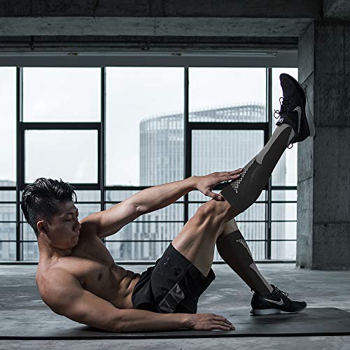 Double Couple 5 Pairs Wide Calf Compression Socks for Men Women Extra Plus Size Knee High Support4