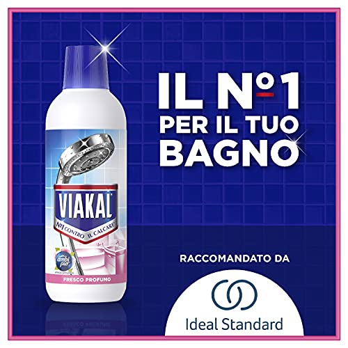 Viakal Anticalcare, Detersivo Liquido per Bagno 10 x 515 ml, Fresco Profumo Ambi Pur, Rimuove Sporco e Batteri, Azione Totale Sul Calcare, Adatto alle Superfici del Bagno, Maxi Formato