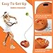 Tennis Practice Rebounder Tennis Trainer Set with String 3 Replacement Rebound Balls Solo Tennis Trainer Tennis Practice Training Tool Portable Tennis Practice Equipment with Mesh Bag for Beginner Pro