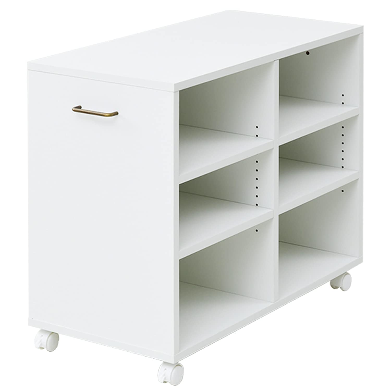 Amazon｜[山善] 収納ラック キャスター付き 押入れ収納 クローゼット