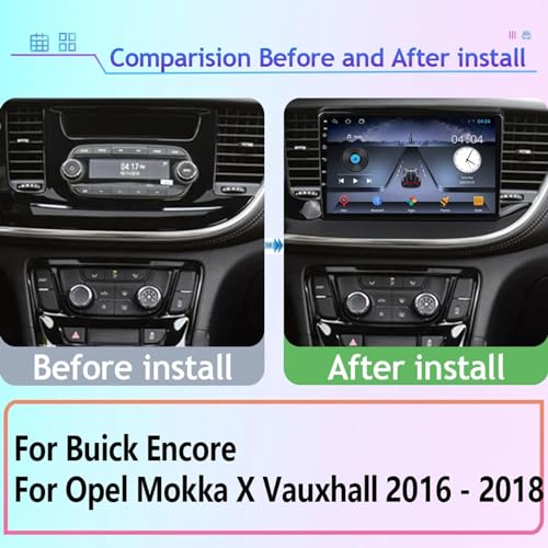Autoradio Android pour Opel Mokka 2016-2018 avec GPS tactile 9 pouces et camera