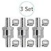Produktbild 3 Stück 10 mm Aluminium Ventil Rückschlagventil Kraftstoff Rückschlagventil für Diesel, Benzin Dieselöl Wasser Chrom Auto Vergaser Niederdrucksystem, Weg, mit 6 Schlauchschellen