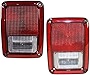 Evan-Fischer Tail Light Assembly Compatible with 2007-2017 Jeep Wrangler (JK) Set of 2 Passenger and Driver Side