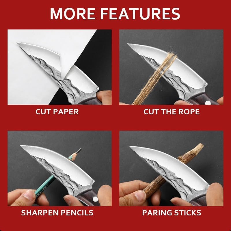 Meat Cleaver,Cleaver Knife Meat Slicing Knife Sharp Knife For Kitchen Knife 5cr15 Stainless Steel Meat Cleaver Fruit Butcher Camping Knife With Cover, LAMAJIGA5844