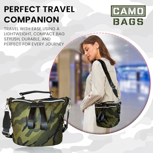 Camo Travel Shopping Shoulder Bag/Purse | Durable Softshell Tote Bag | with Zipper Closure & Adjustable Shoulder Strap2