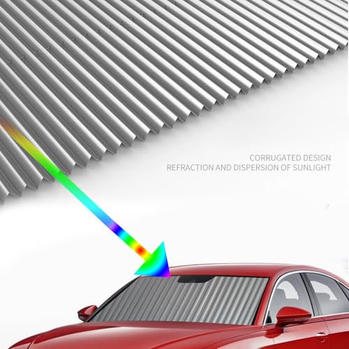 Protector solar para interior de automóvil con ventosa y aluminio reflectante 2