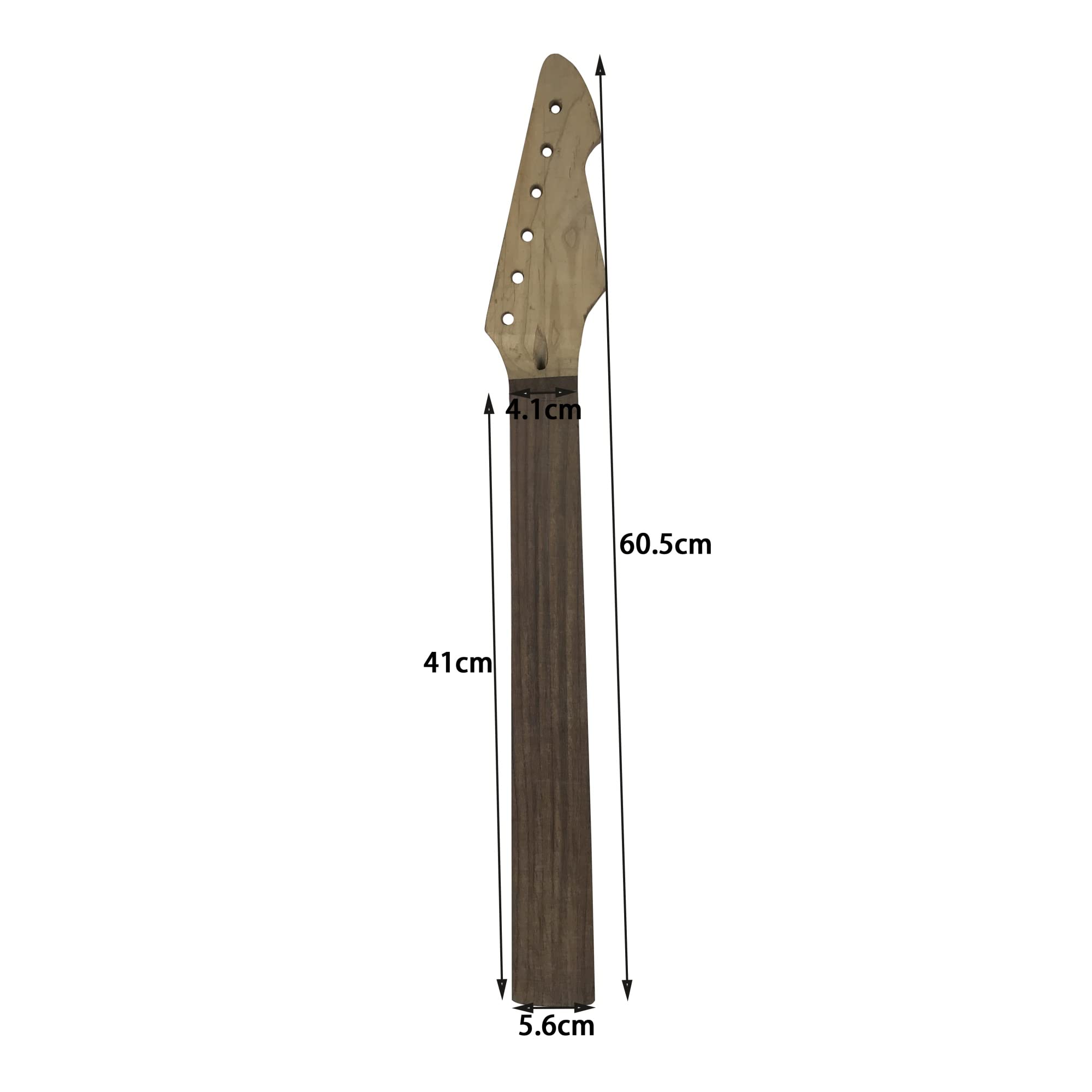 Amazon.co.jp: フレットレスの大きな頭の電気ギターの首のローズ