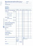 AVERY Zweckform 743 Rozliczenie kosztów podróży (A5, z 1 arkuszem niebieskiego papieru, przetestowane przez ekspertów prawnych, dla Niemiec do rozliczenia spesji na podróż, 50 arkuszy), biały