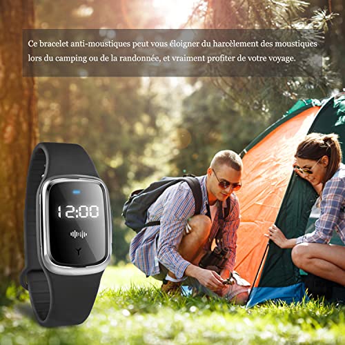 Feloyal Bracelets Anti Moustiques Rechargeable USB Ultrasonique Étanche pour Plage et Pêche Adultes et Enfants Autonomie de la Batterie 130 Heures – vue 7