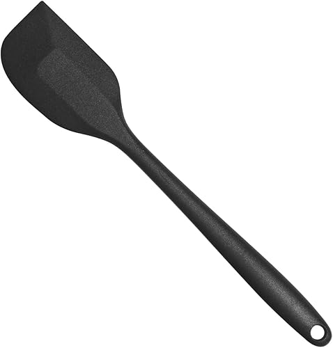 Miniatura 12 de Espátula de silicona, espátulas de silicona resistentes al calor, espátulas de goma antiadherente de grado alimenticio con núcleo de acero Negro