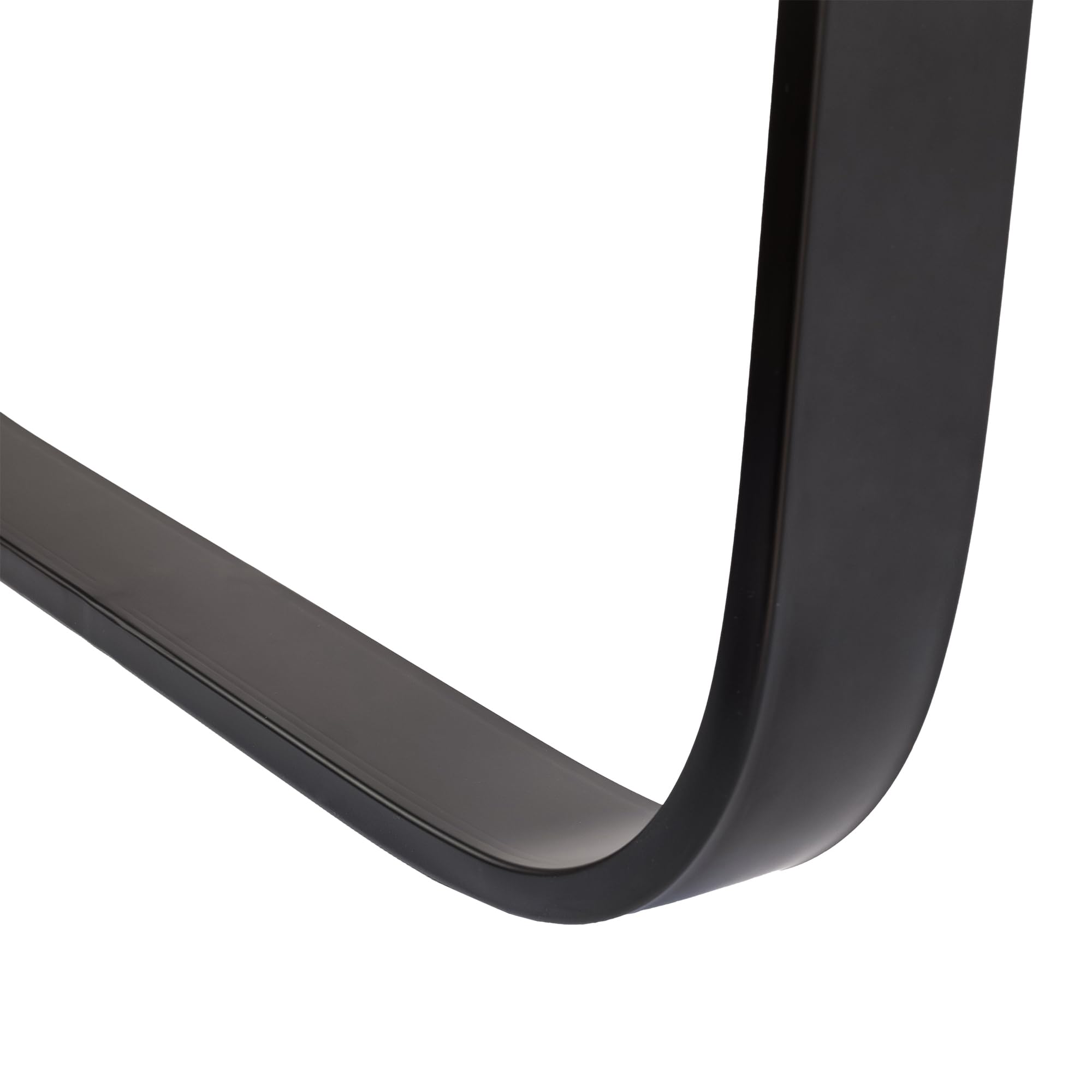 Natural Goods Berlin 2X Tischkufen O-Form Metall Tischbeine Tischgestell höhenverstellbar Möbelkufen rund schwerlast Outdoor U-Modell Industrie Design (B80 x H72cm (Esstisch/Schreibtisch), Schwarz)