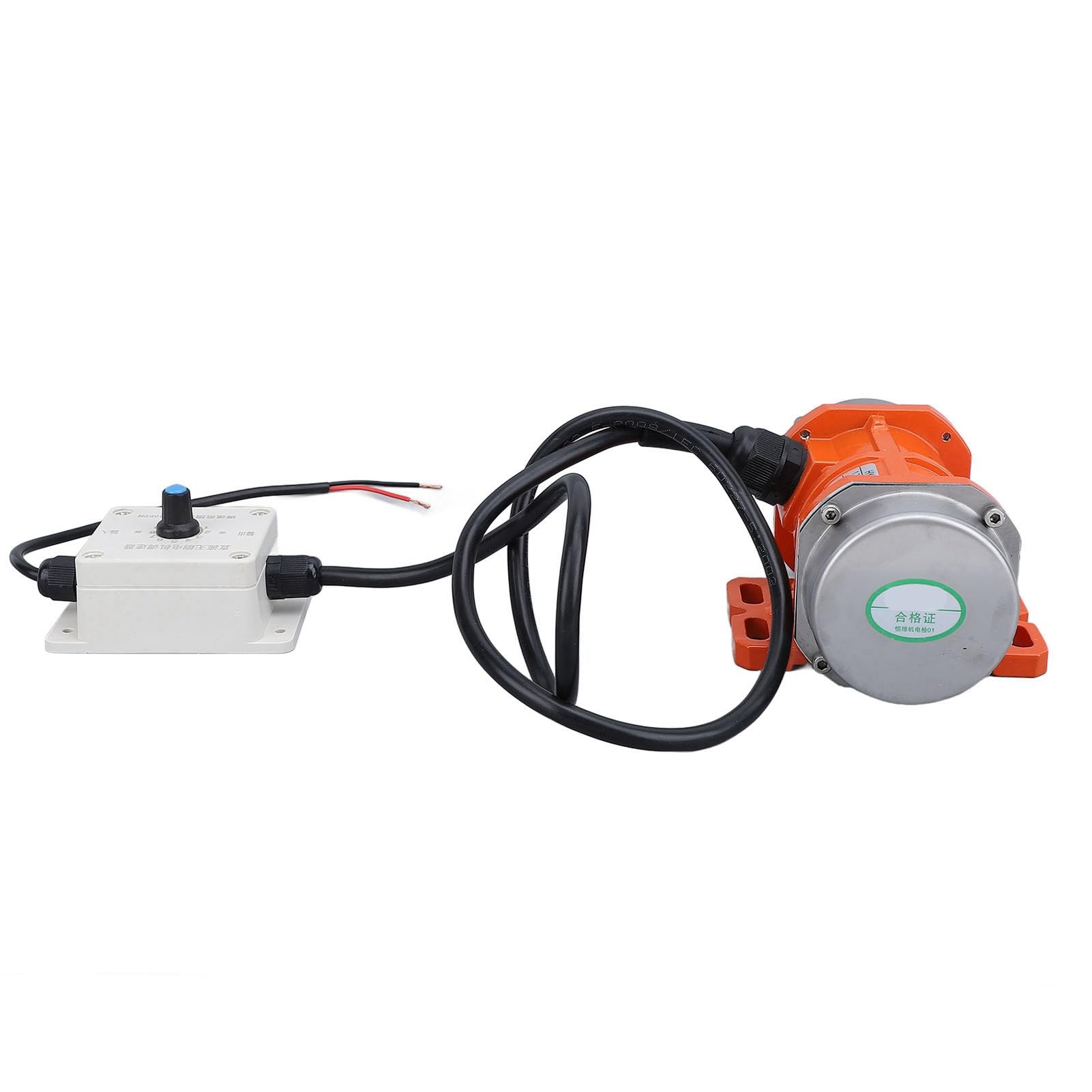 Jiawu Motor Vibrador de Hormigón DC 12 V, Motor Vibratorio Eléctrico IP65 de Aleación de Aluminio sin Escobillas de 4000 RPM con Controlador de Velocidad para Mesa Agitadora (40W)