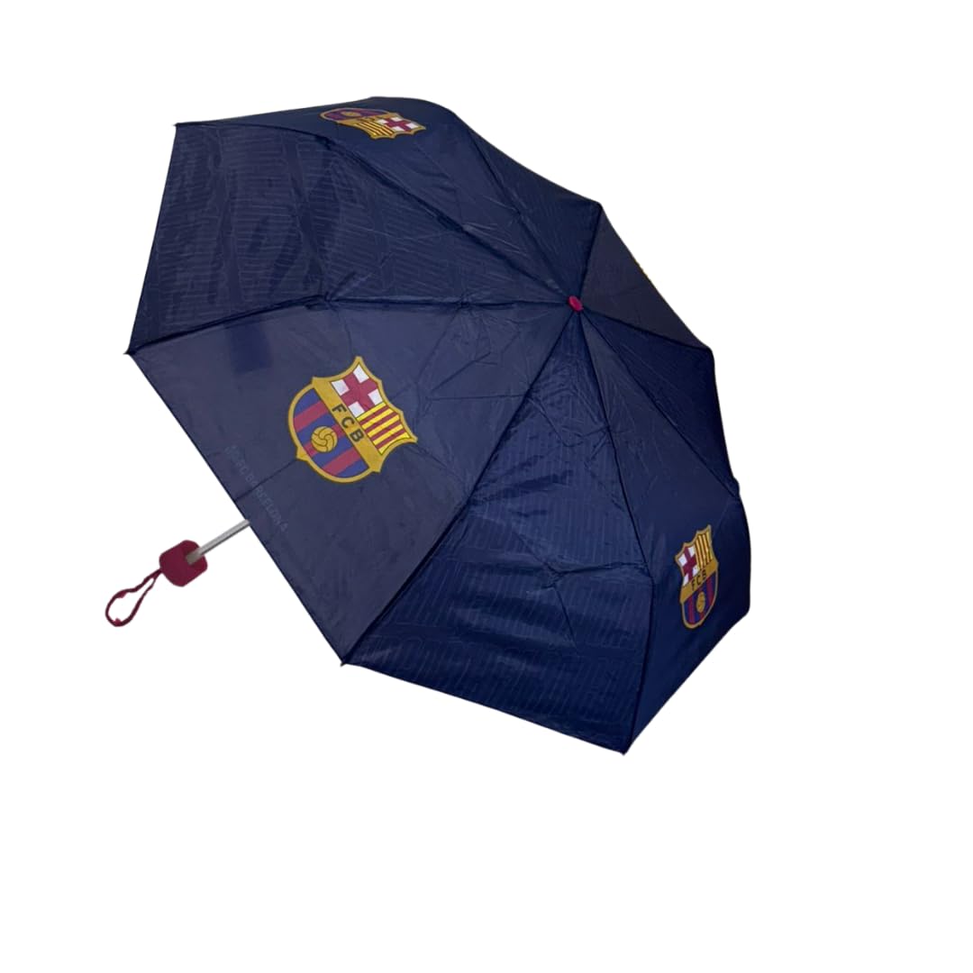 Paraguas FC Barcelona Niño Plegable 96cm Poliéster 8 Paneles