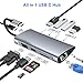 Produktbild FLYLAND USB C Hub,11 in 1 Typ C Adapter mit Ethernet,4K HDMI, VGA, USB C PD, 3 USB3.0 &1 USB2.0, SD/TF Kartenleser, Mic/Audio, für MacBook Pro 2018, 2017, 2016, Pad Pro, Huawei und mehr (grau)