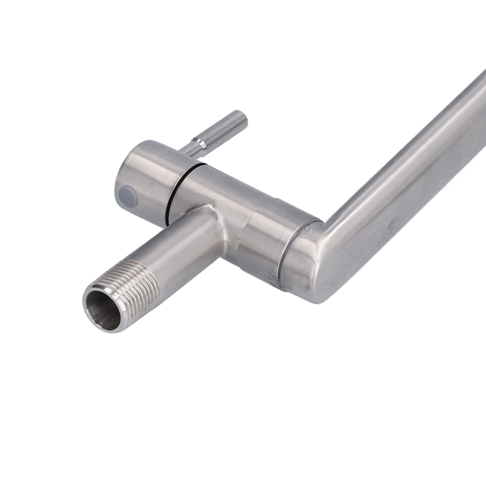 Grifo de Baño y Cocina de Pared G1/2 - Acero Inoxidable, Montado en la Pared, 360° Caño Giratorio Alargado para Lavabos, Fregaderos, Piscinas y Balcón