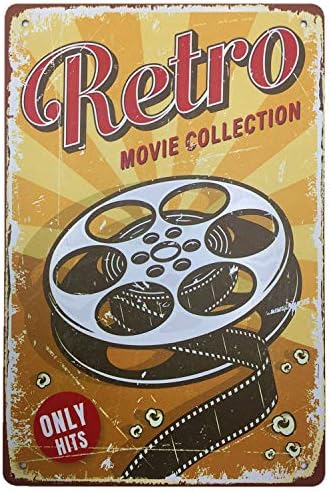 AIQIBAO Metal Vintage Tin Sign Decor-Cinema Movie for Bar Pub Shop Funny Retro Wall Art Sign 12" X 8"