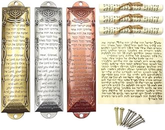 3-Pack Mezuzahs for Door with Scroll