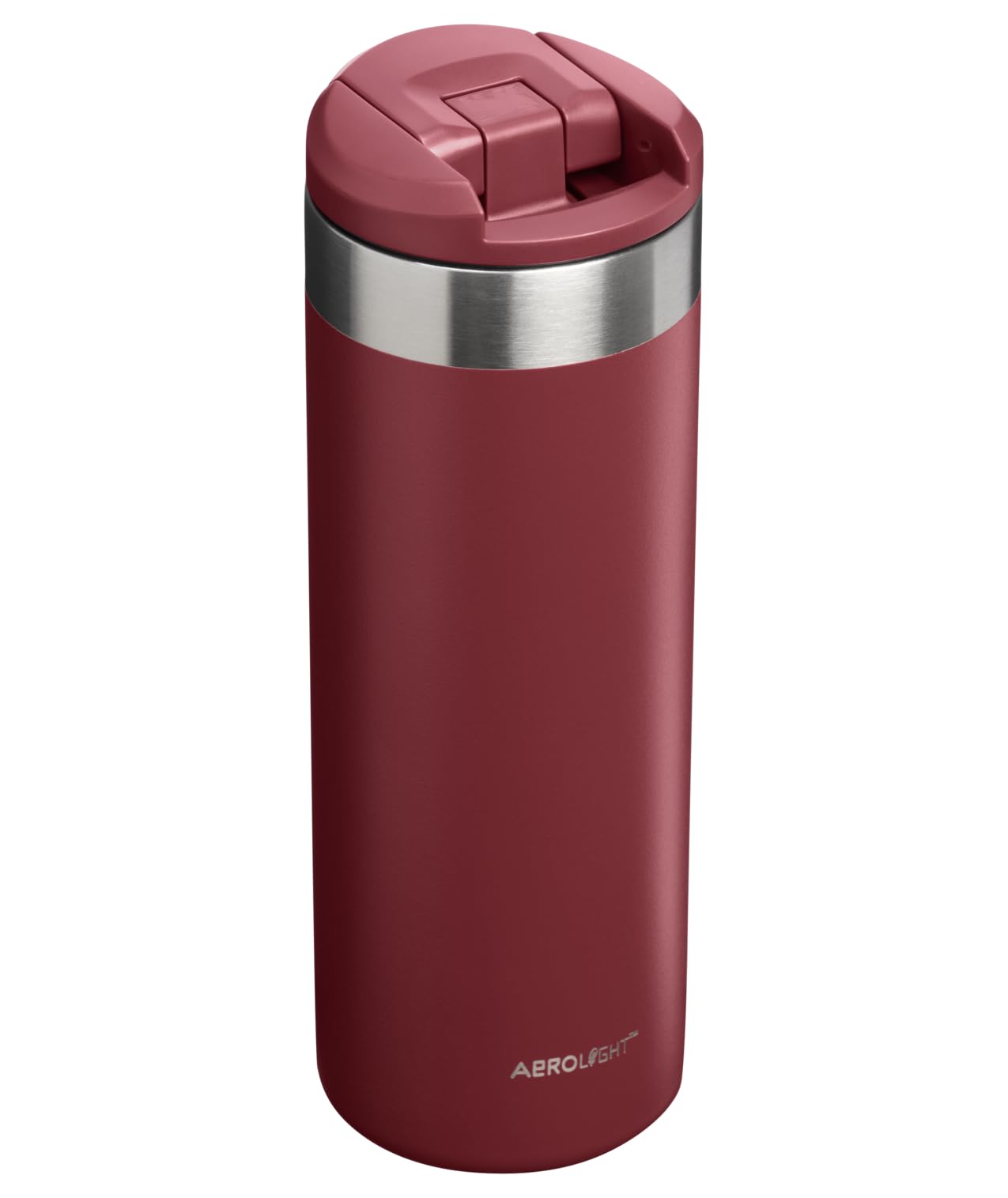Stanley AeroLight Transportflasche, 473 ml, verschließbarer Trinkdeckel, auslaufsichere Wasserflasche oder Kaffee-Reisebecher, leichter isolierter Edelstahl, BPA-frei, Cranberry