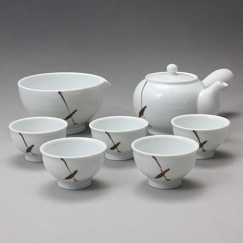 Miniatura 4 de Ceremonia de té de porcelana blanca de estilo coreano, diseño de hoja de bambú, juego de regalo de servicio completo, cerámica de 11.8 onzas (11.8