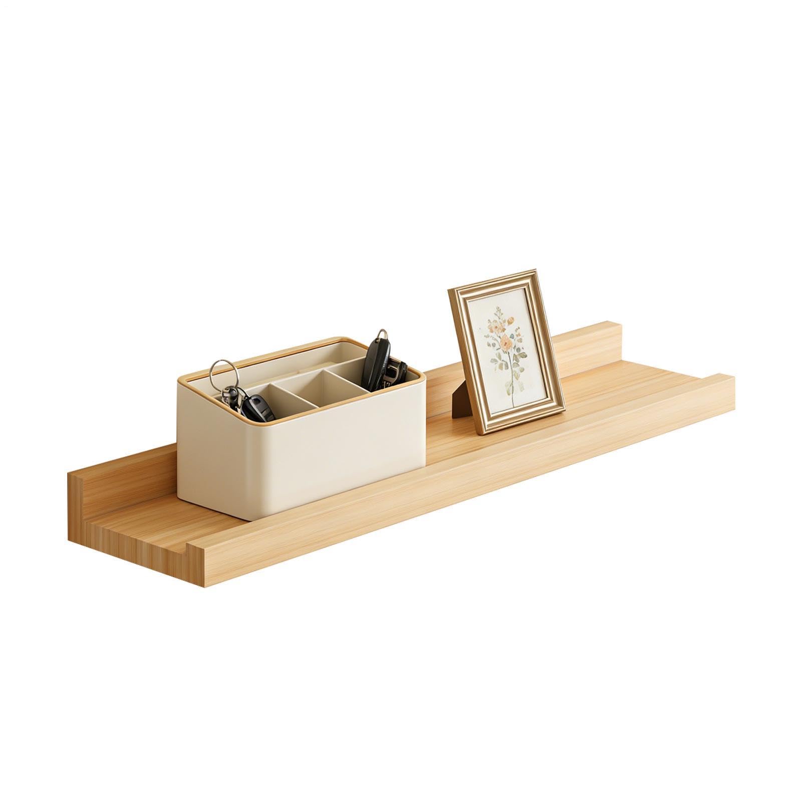 Étagères flottantes en bois noble, support mural durable pour décoration et œuvres d'art