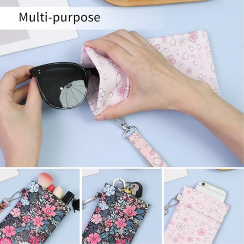 Image of Double Eyeglass Case Soft Dual Glasses Case for Women Men Travel Squeeze Top Sunglasses Cases Eyeglasses Pouch