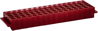 80-Well Tube Rack, Red Polypropylene 5 Racks/Unit