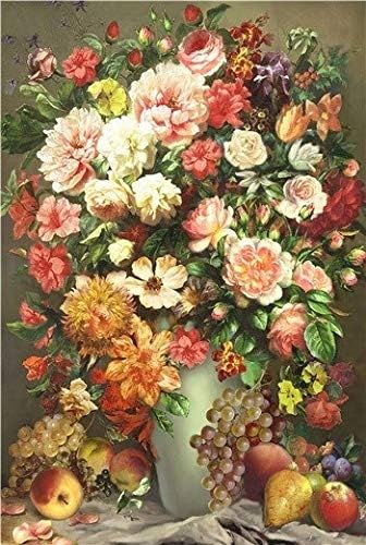 ARTF Classic Puzzle Game Colourful Flower Art Painting-Wooden Jigsaw Puzzle 1000 Pieces Adult Puzzles Games Stress Reliever Toy Sets Educational Toys For Kids Gift Wall Home Decor Sturdy And Easy