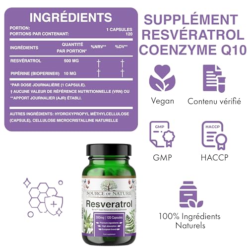 Trans-Resvératrol 500 mg | 120 gélules vegan | Haute dose | Pureté 98 % | Fermenté naturellement | Avec pipérine | Testé en laboratoire | Qualité premium – vue 9