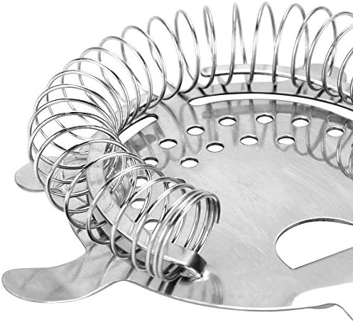 (Pack of 6) Betolla Stainless Steel Hawthorne Strainer – 6-Inch 4-Prong Cocktail Strainer, Professional Bartender Bar Tool for Mixing and Straining