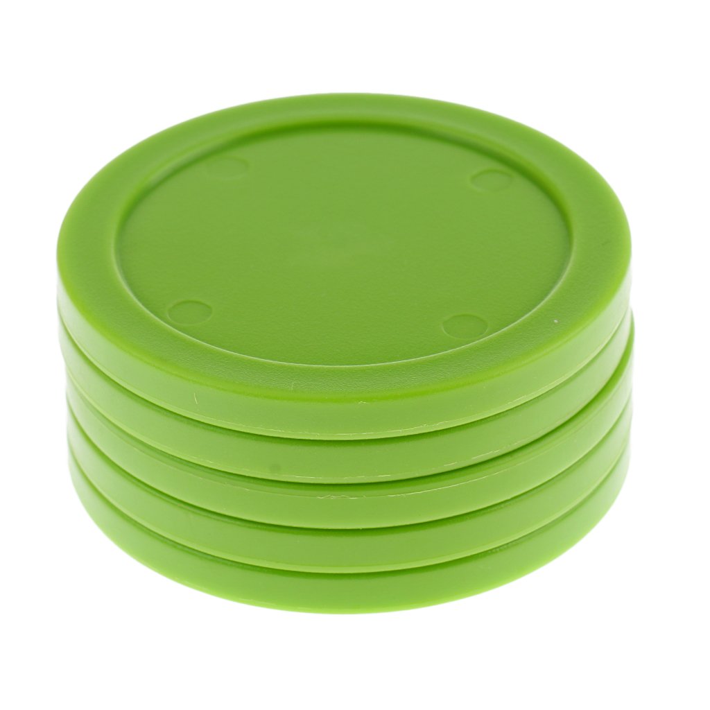 Sharplace Lot de 5pcs Palet Hockey Table Rondelle d'air Hockey Forme Ronde - 62mm - Vert