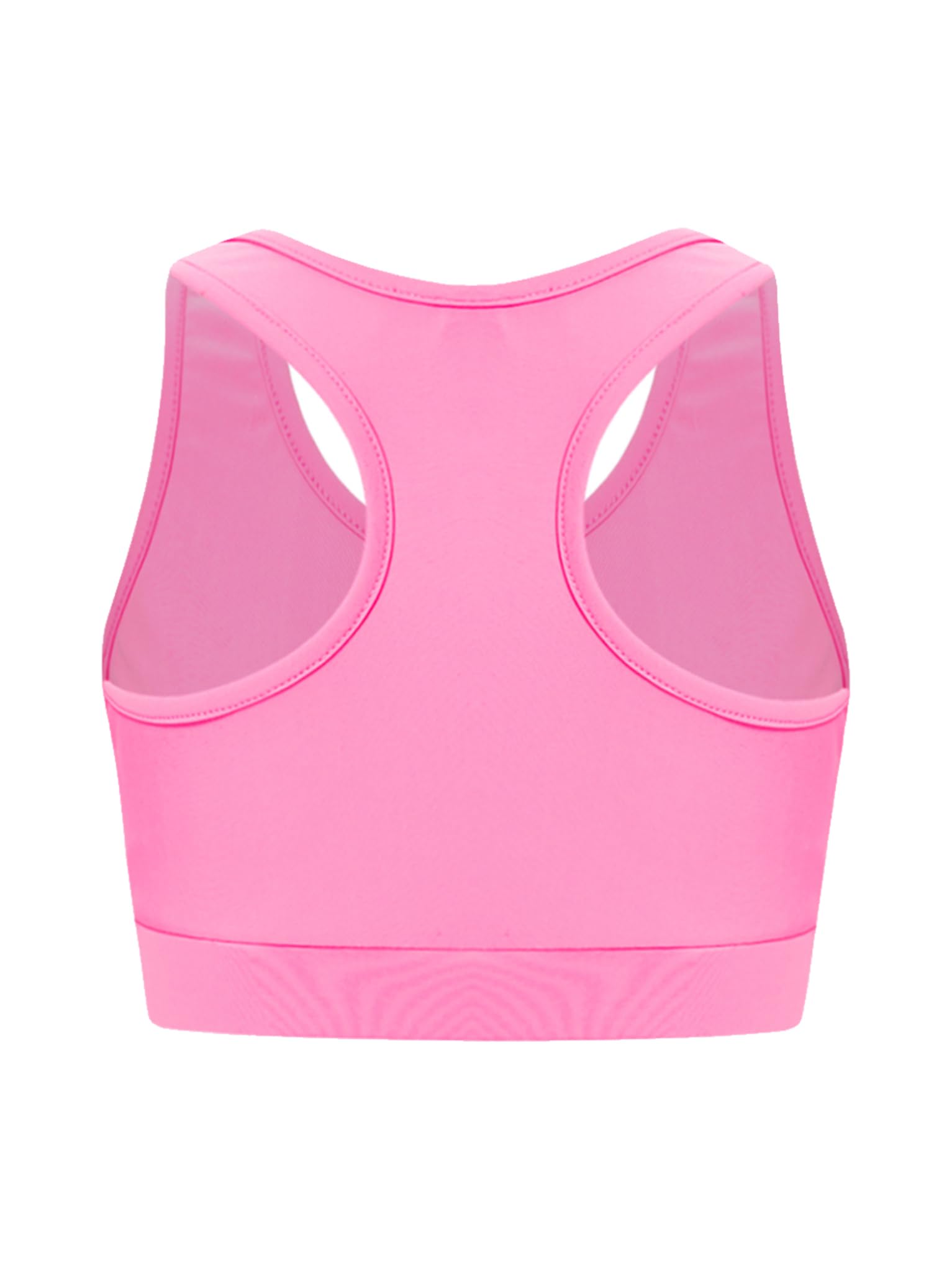 TTAO Kids Girls Dance Crop Tank Top Racerback Shirts Soild Sleeveless Sports Top Ballet Gymnastics Training Bra Vest Pink 12 Years